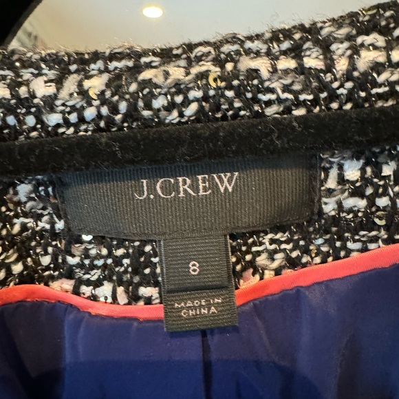J Crew Black Boucle Sequin Jacket - Picture 4 of 7